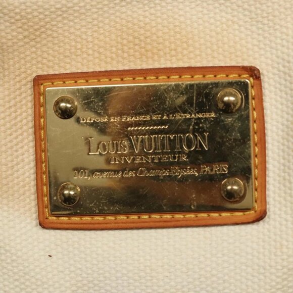 LOUIS VUITTON Antigua Cabas PM Tote Bag White Brown M40036 LV Auth th5823 - Picture 11 of 16